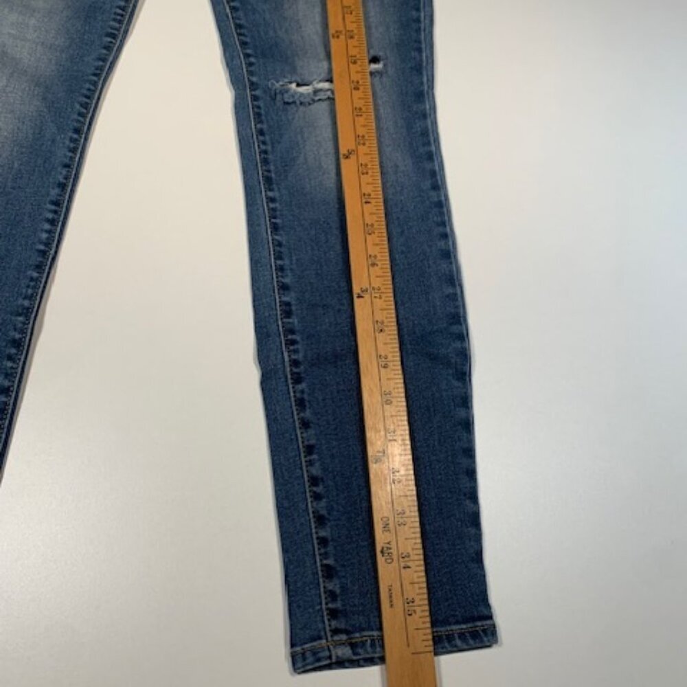 Old Navy Rockstar Mid Rise Skinny Jeans Women Size 6 Distressed Stretch Denim - Picture 4 of 9
